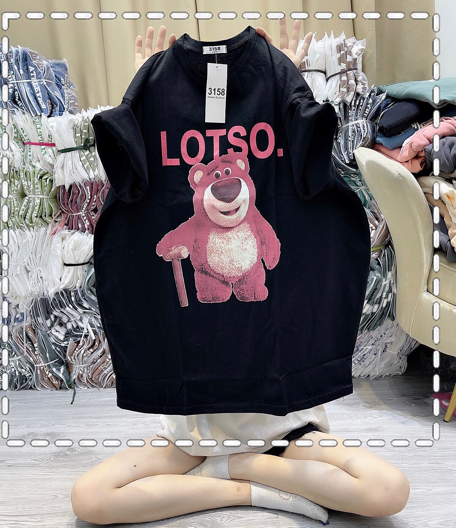 Áo Thun 3158 Form Rộng Panda Lotso