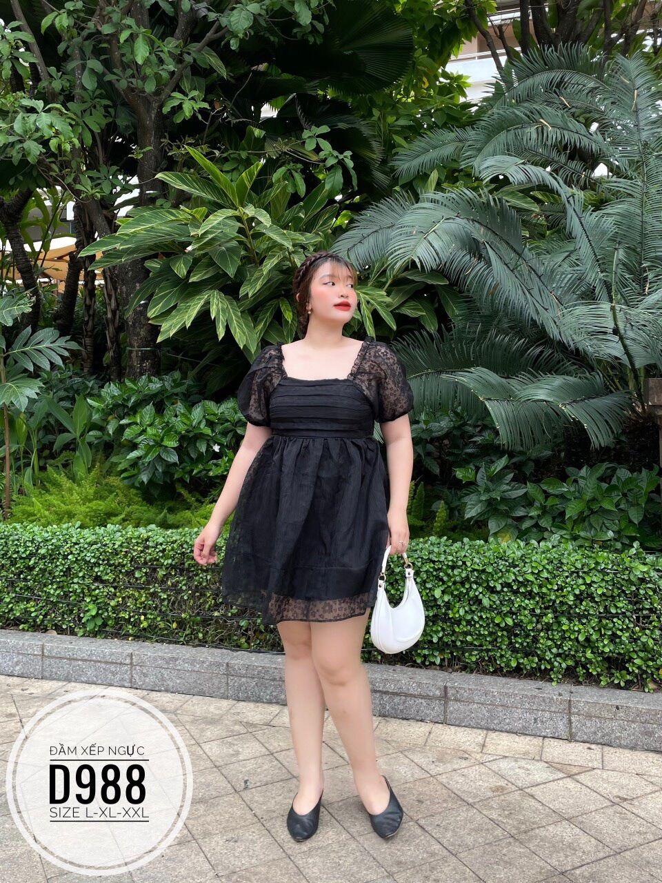 Bigsize 60- 90kg ĐẦM XẾP NGỰC D988 ( Ảnh Thật)