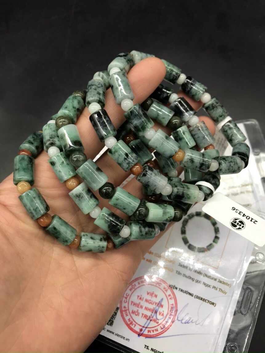 Vòng Lu Thống Ngọc Phỉ Thuý Jadeite Type A đã kiểm định