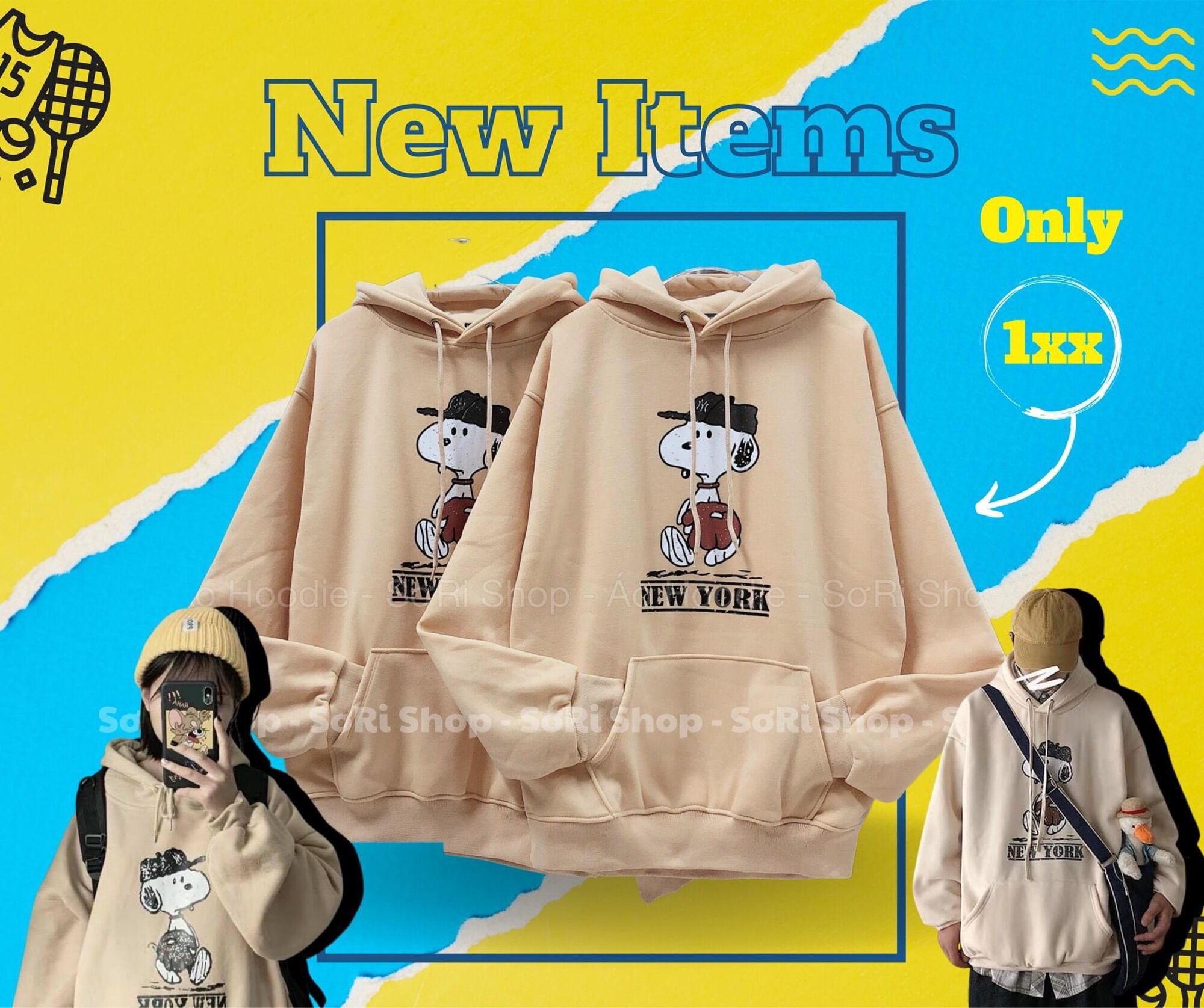 Áo hoodie new york freesize nam nữ