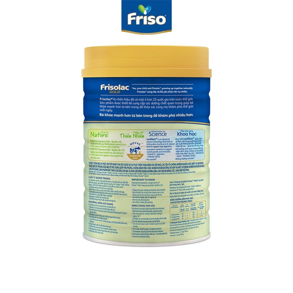 Sữa bột Frisolac gold 2 850g (cho trẻ từ 6-12 tháng) - date 2025