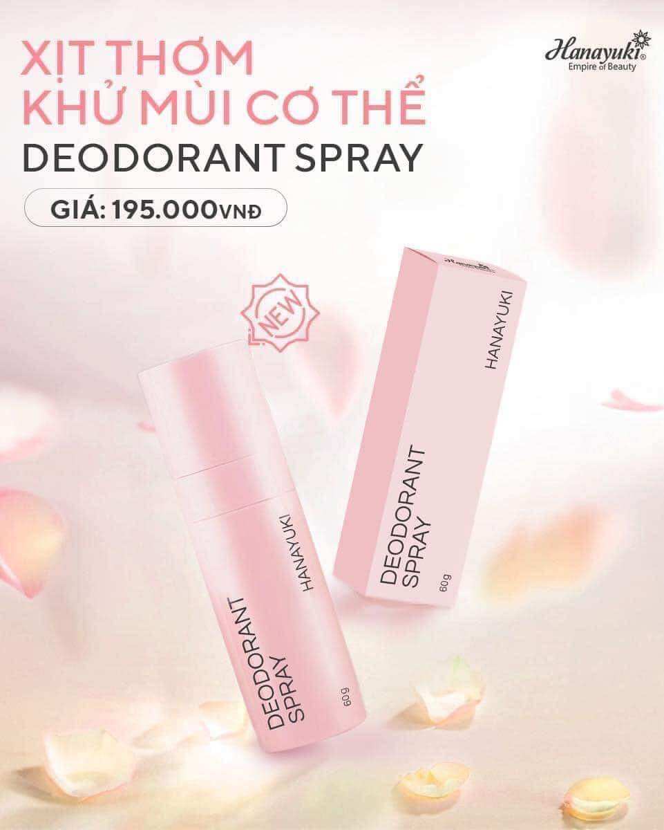 Xịt Khử Mùi Cơ Thể Hanayuki Deodorant Spray