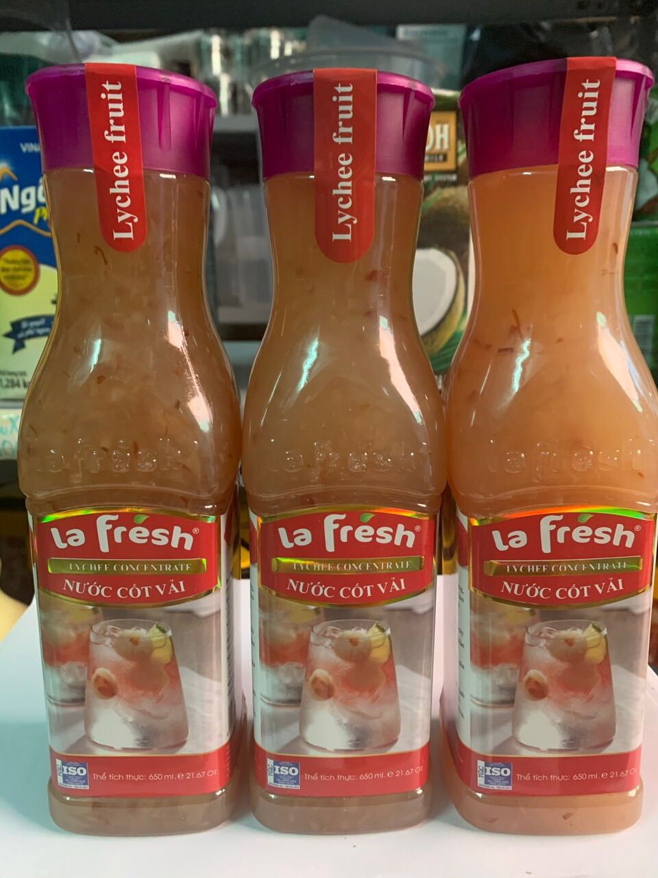 Nước Cốt Vải Lafresh Đà Lạt - Chai 650ml [Chính Hãng]