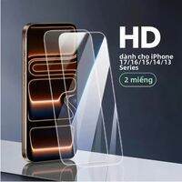 2 Miếng Dán Màn Hình Kính Cường Lực Cho iPhone 17/16/15/14/13/12 Pro Max Tương Thích Với iPhone 16 Plus Chống Gián Điệp Chống Vân Tay