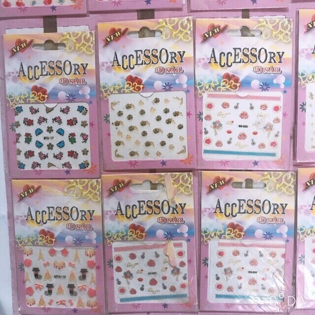 Sỉ vỉ 12 bộ sticker dan móng tay
