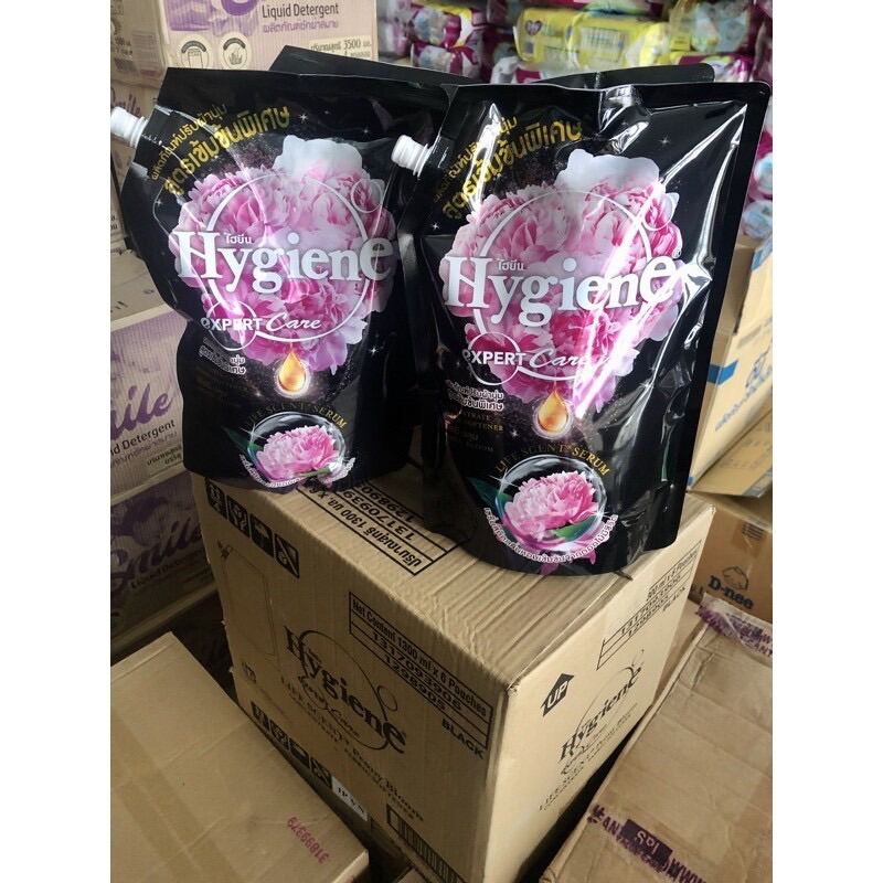 Combo 2 gói nước xả vải đậm đặc Hygiene màu Đen túi 1150ml Thái lan