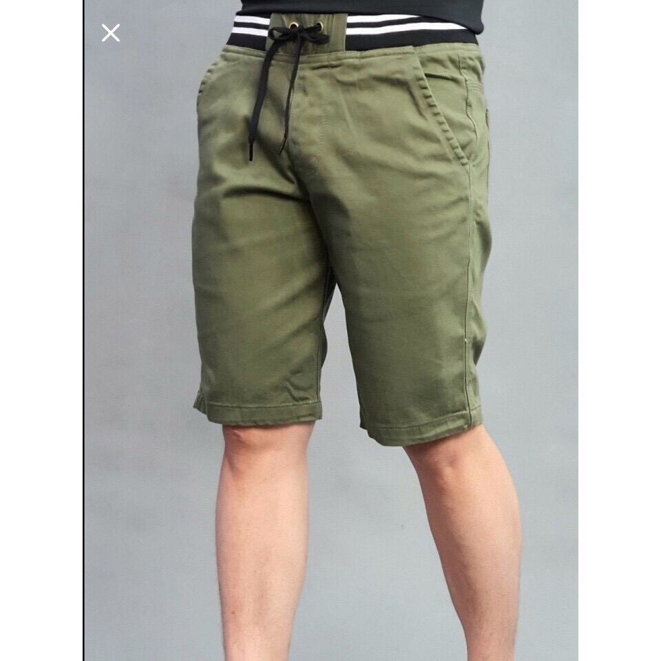 [HCM]Quần sọt kaki nam lưng thun