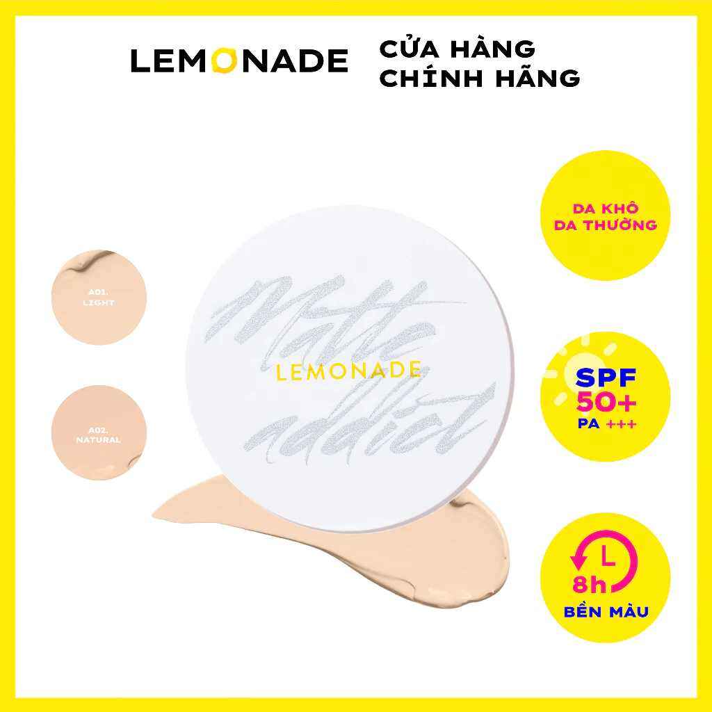 Phấn nước lemonade matte addict cushion 15g