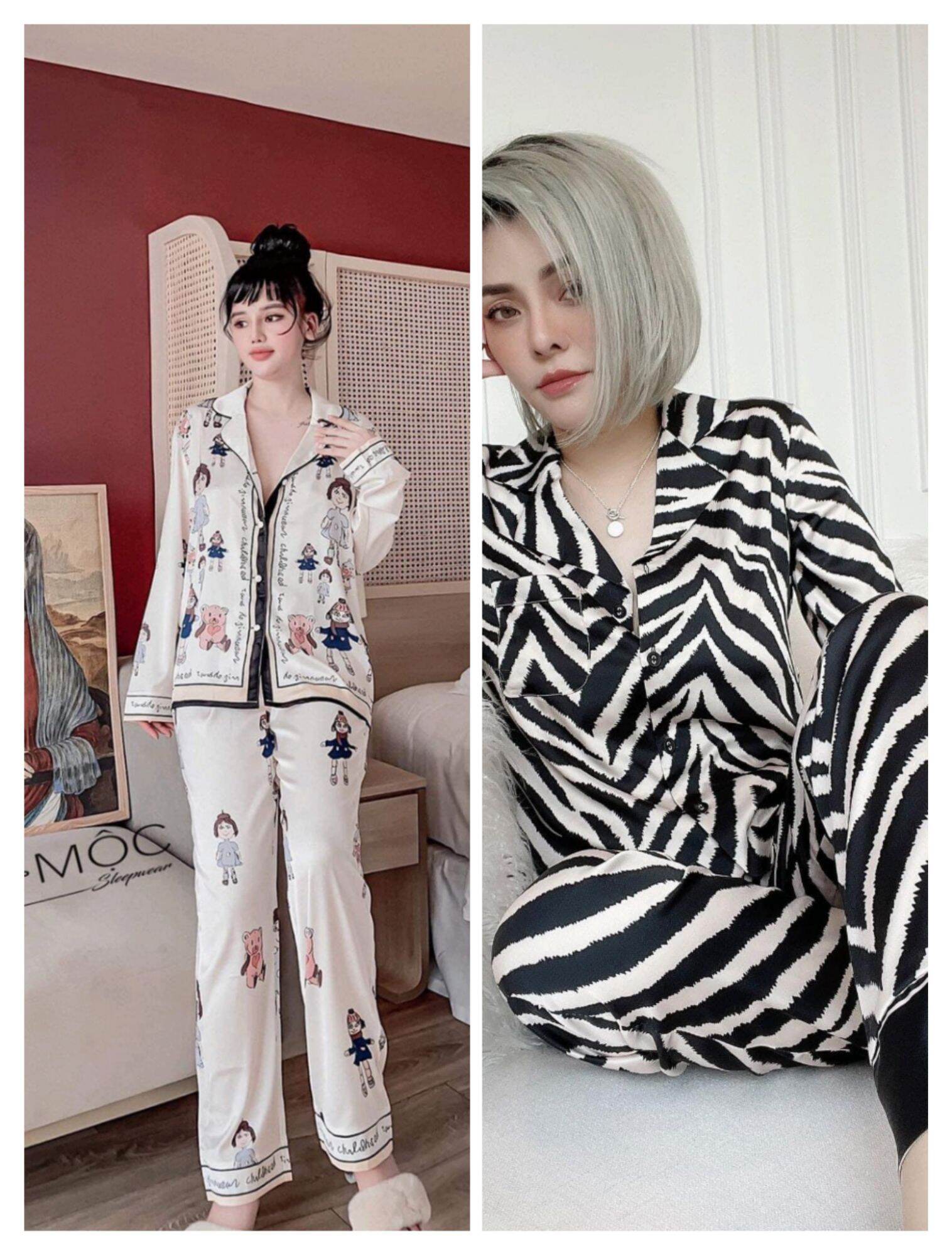 Bộ đồ pijama thiết kế lụa latin cao cấp