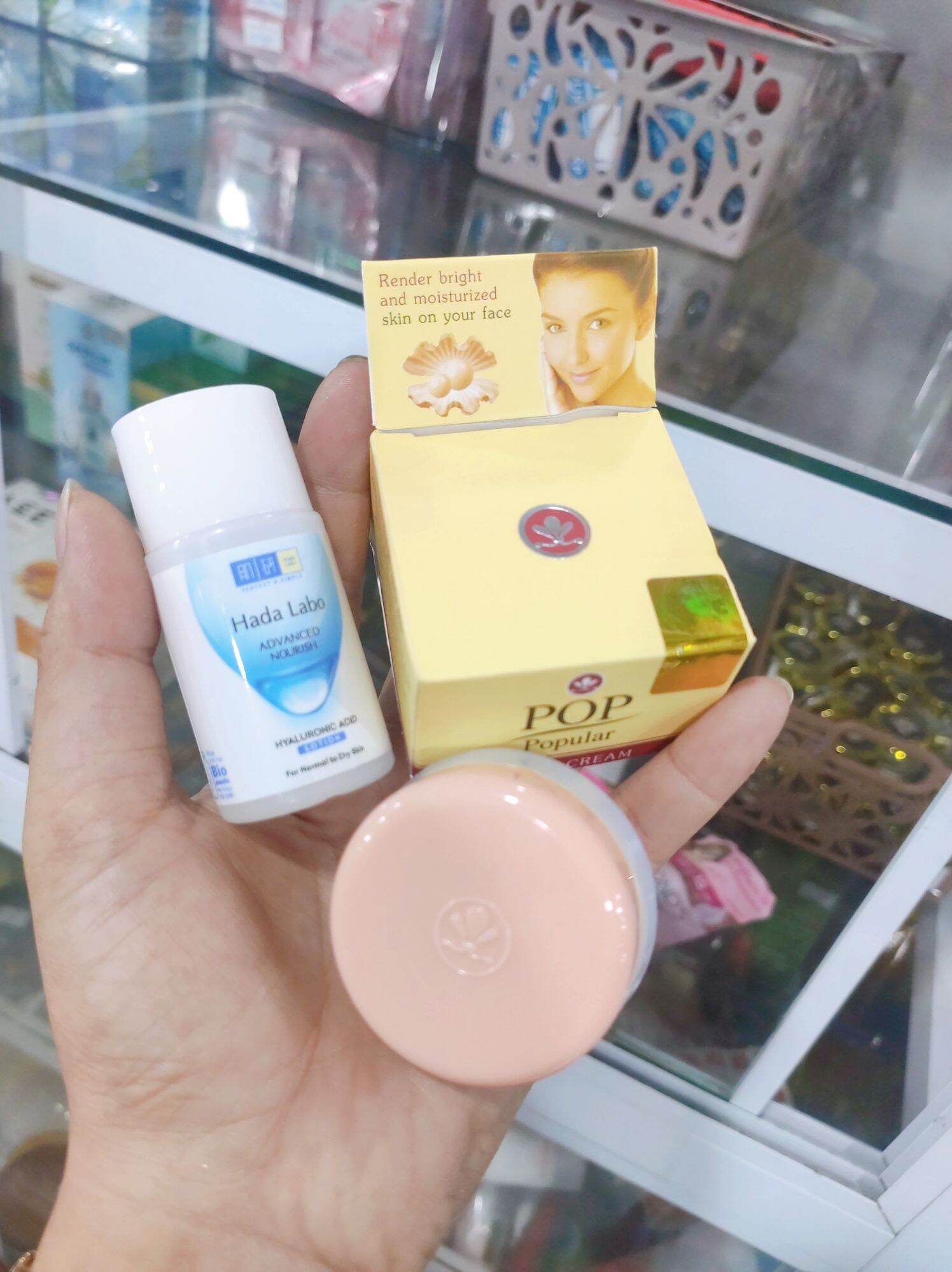Bộ kem mụn, nám dưỡng trắng da pop ngọc trai thái lan
