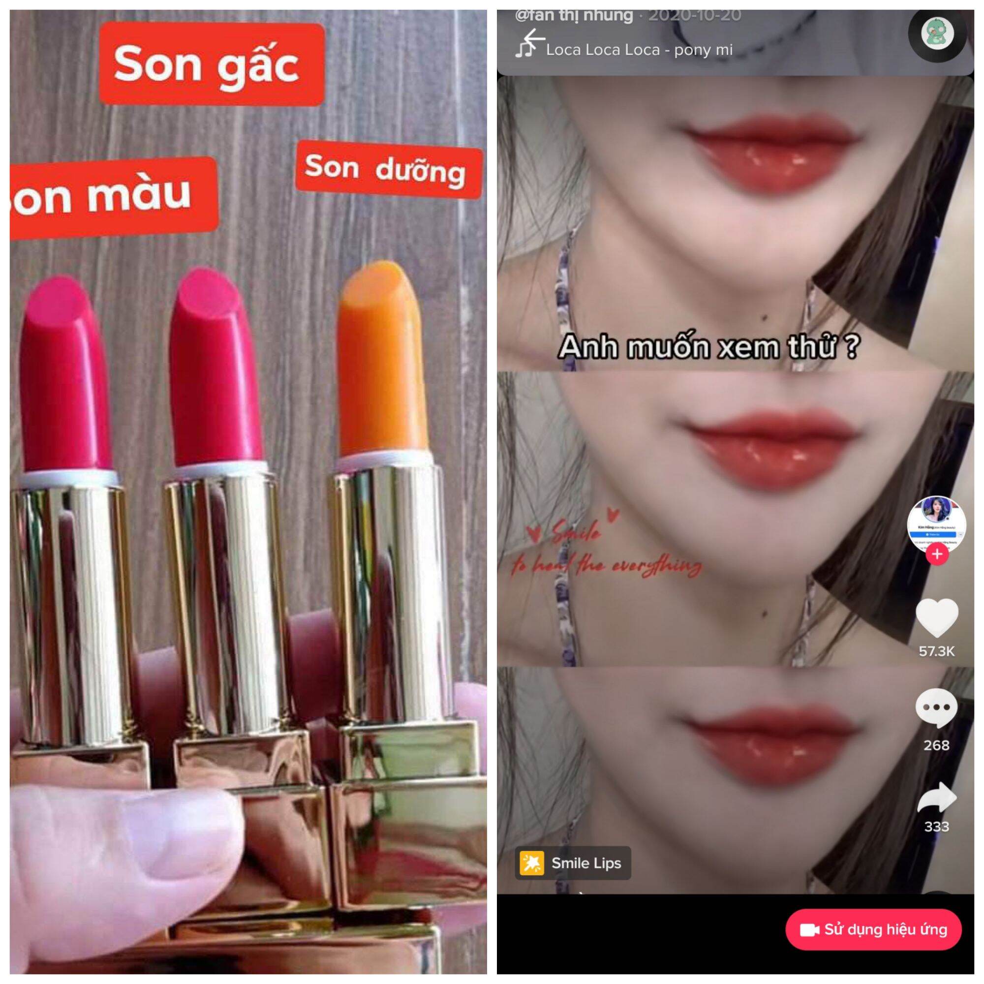 Son dưỡng gấc kích màu