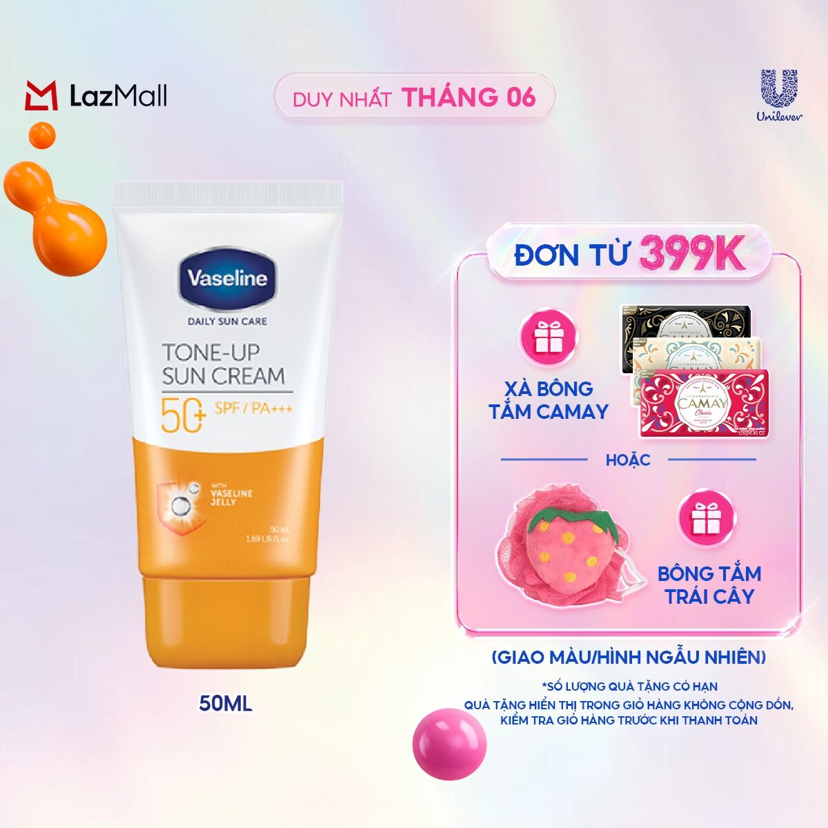 Kem chống nắng nâng tông Vaseline 50ml