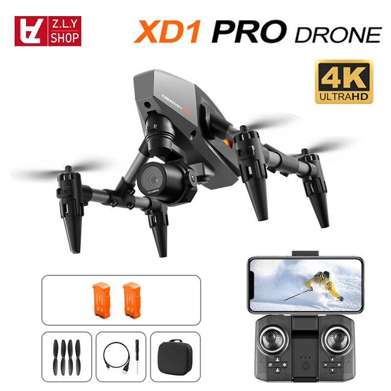 Flycam XD1 PRO-4K Drone camera định vị bằng ánh sáng tránh vật cản thông minh thời gian bay lâu trở về tự động Máy Bay mini camera
