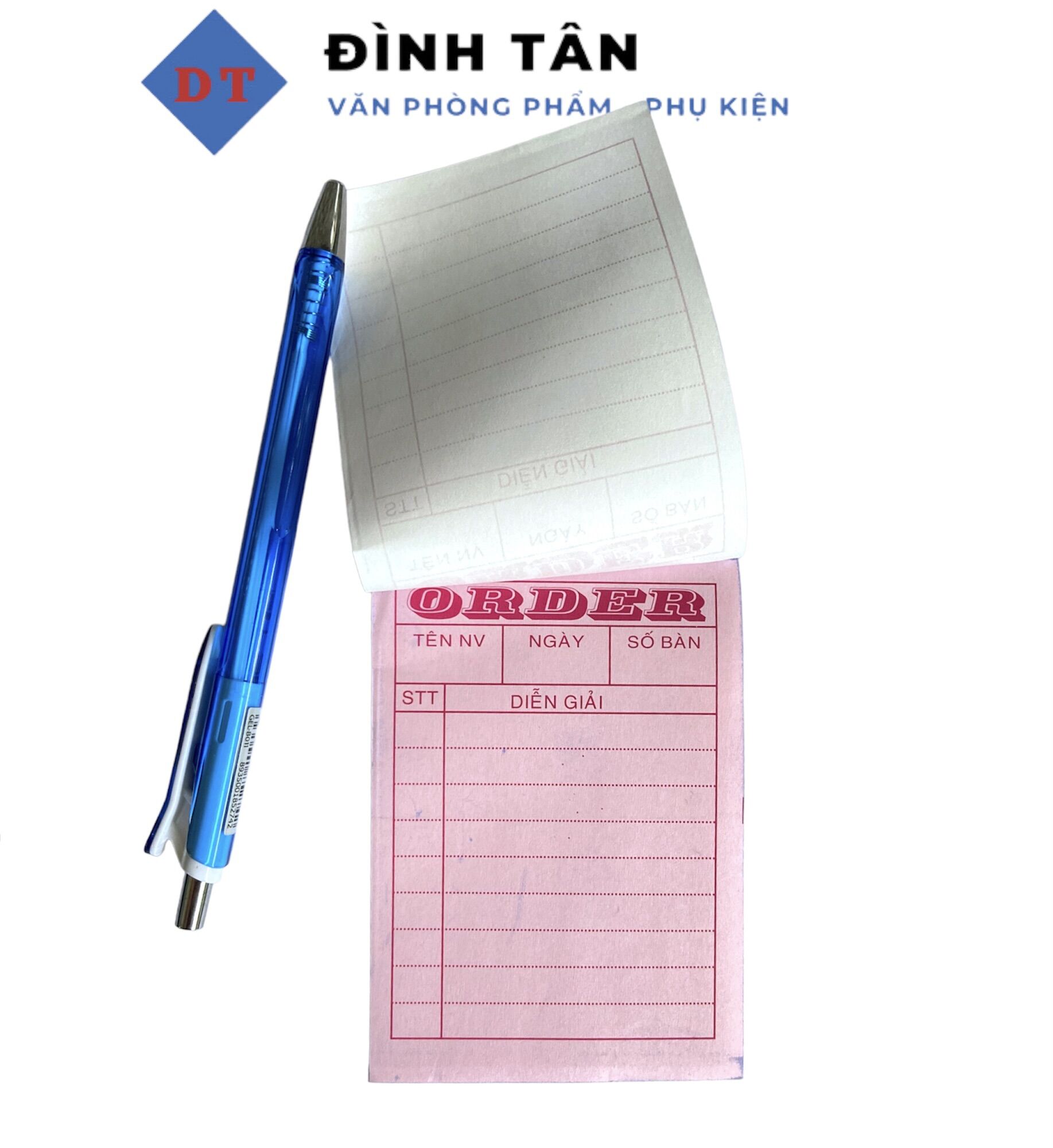 Combo 10 Cùi Xé Order 2 Liên Có Chữ KT 7x10cm