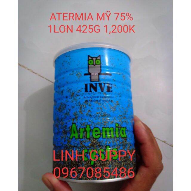 Artermia mỹ 75% , thức ăn cho cá guppy , betta , artermia ấp nở