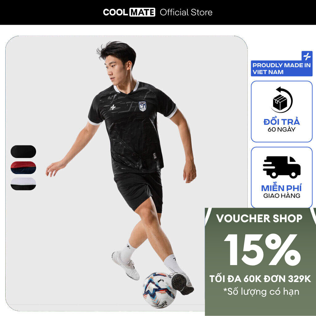 [TẶNG QUÀ ĐƠN TỪ 329K]Set Đồ bộ Bóng Đá Áo Thun Cổ V CFA24 và Quần Short Nam Thể Thao Promax-S1 thoáng khí thấm hút mồ hôi tốt Coolmate