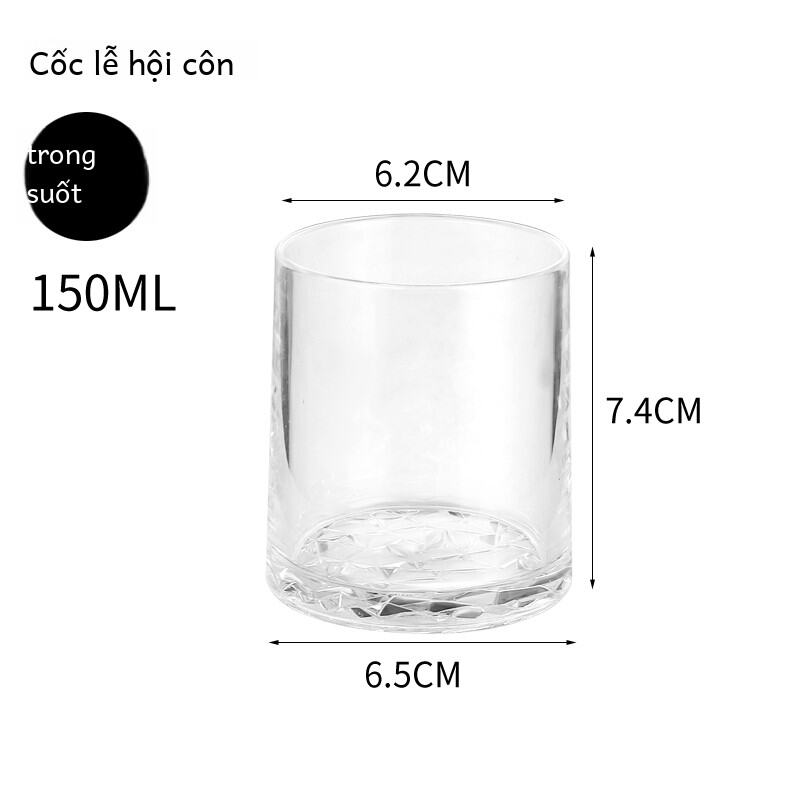 Acrylic Cao Chân Champagne Cốc Nhựa Whisky Thủy Tinh Bartending Bộ Bắn Thủy Tinh Rượu Vang Đỏ Thủy T