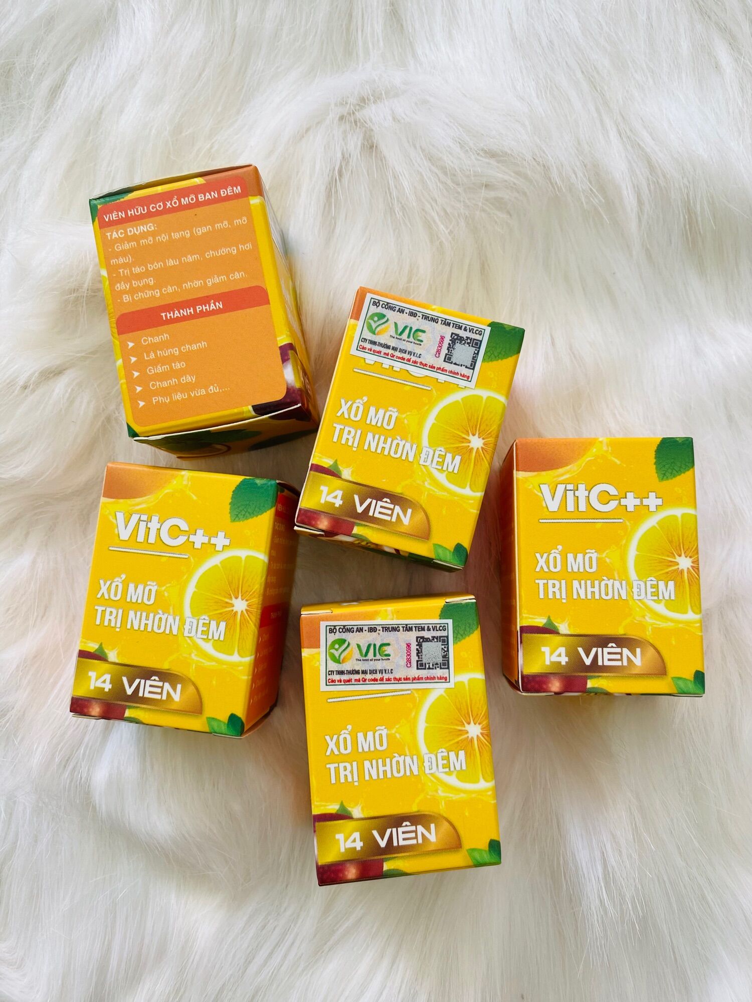 5 hộp xổ mỡ vitc - xổ mỡ nhờn đêm vic