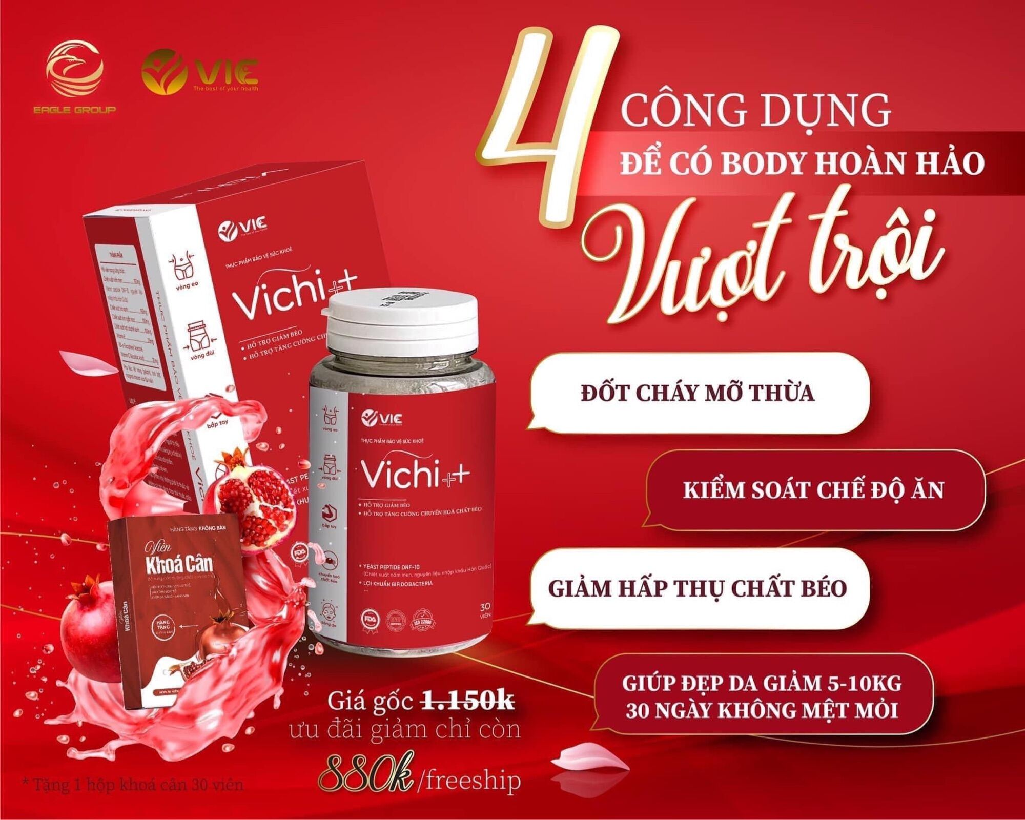 [Siêu Sale ] Giảm Cân Vichi ++ Tặng Kèm Khoá Cân LT 15 ngày Giảm Chuyên Sâu