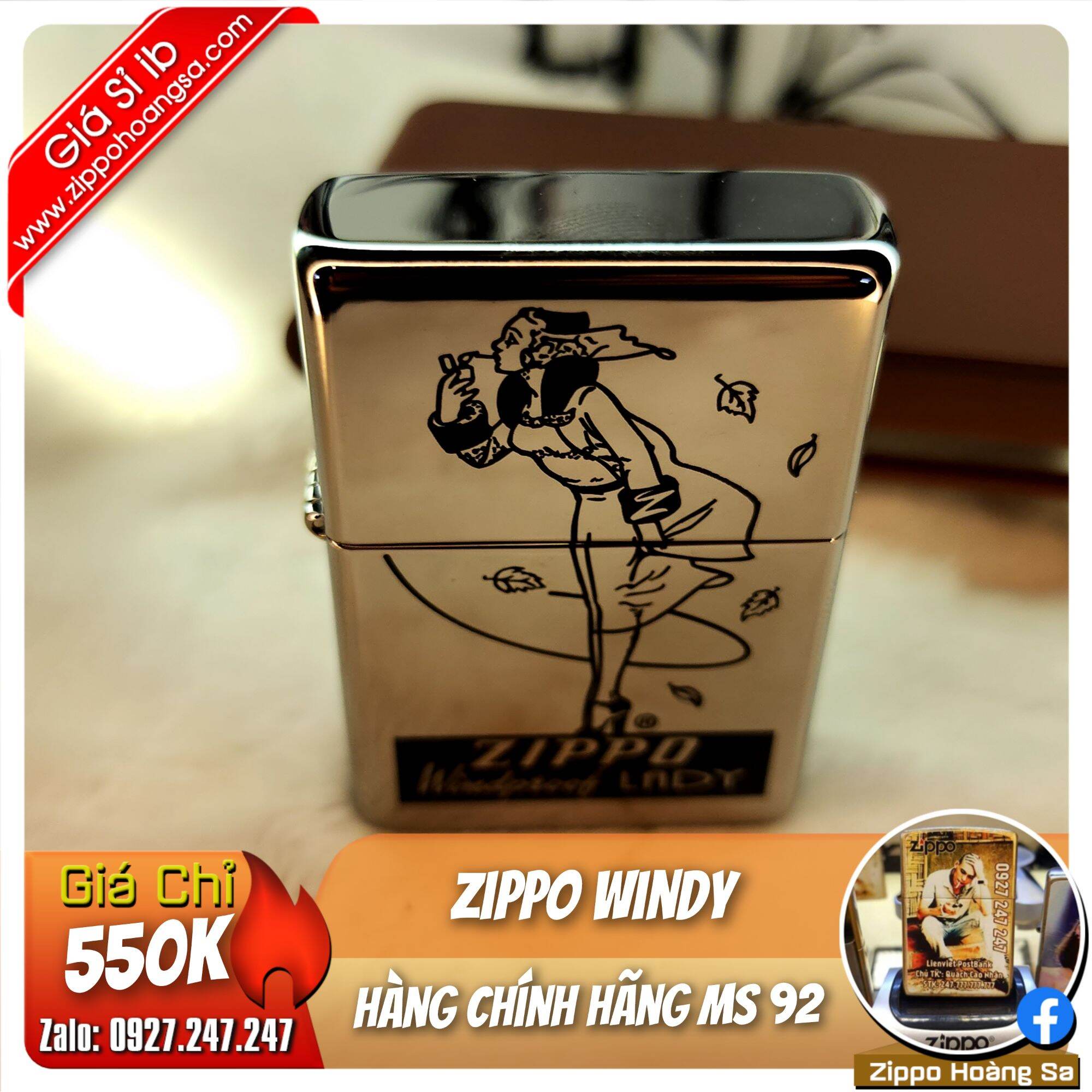Zippo windy - Bật lửa Zippo chính hãng MS 92