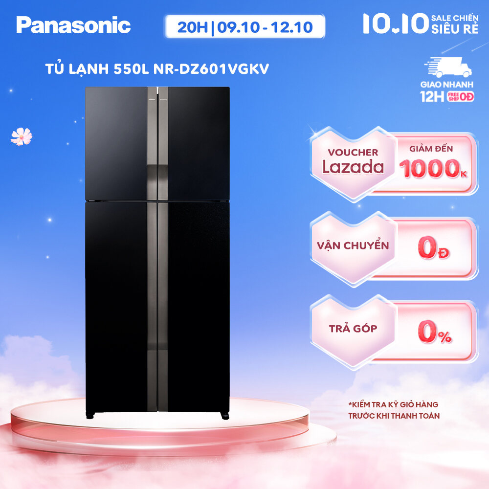 [Trả góp 0%] Tủ lạnh Panasonic Inverter 550 lít NR-DZ601VGKV - Ngăn đông mềm siêu tốc - Bảo hành chí