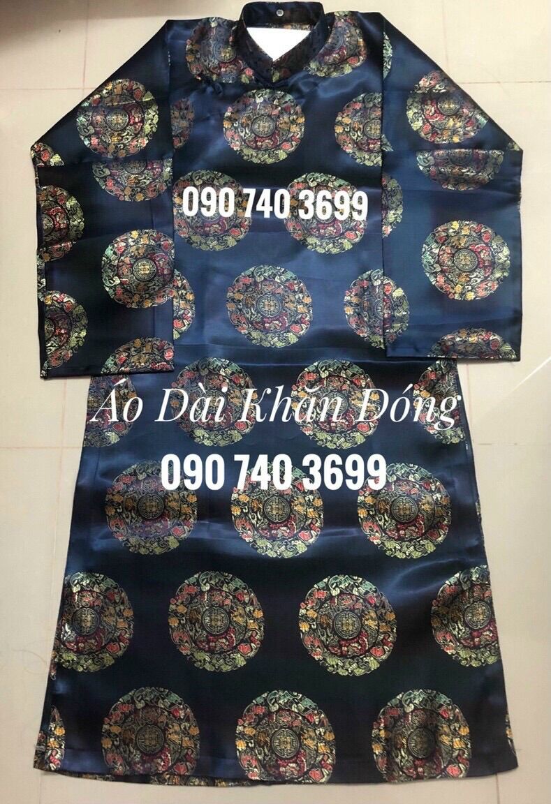 Áo Dài Khăn Đóng Gấm Đĩa Lớn (Link này gồm Áo và Khăn Đóng, chưa có Quần) em