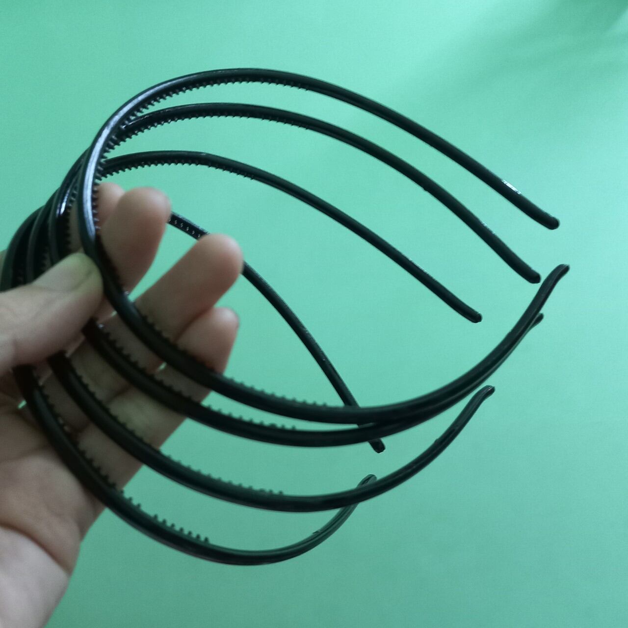 Lố 10-12 Bờm cài tóc màu thái (bản 5mm/6mm/8mm)