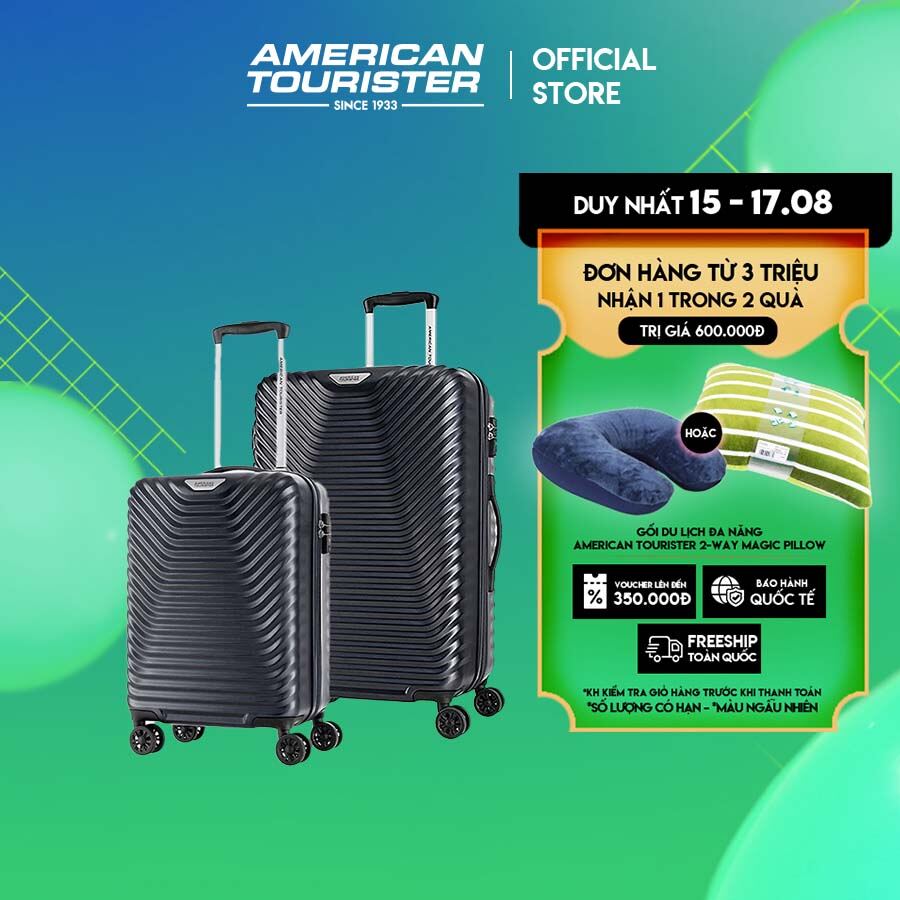 Combo Vali kéo American Tourister Sky Cove Spinner TSA