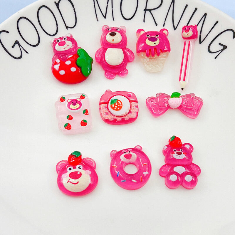 Set 50 charm gấu trong phụ kiện kẹp tóc