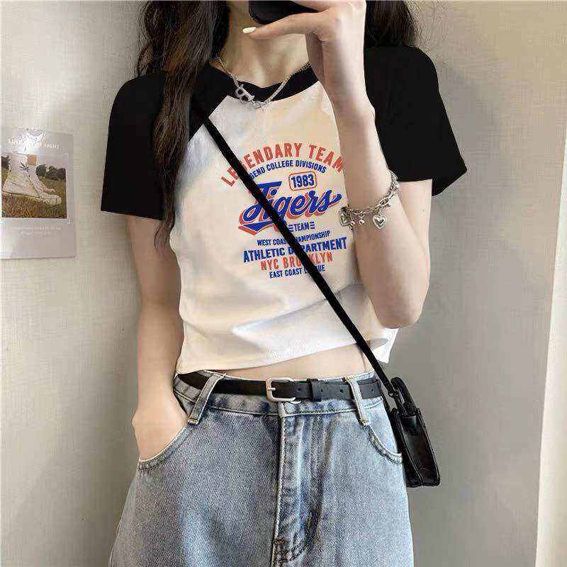 Áo babytee thun croptop phối tiger1983