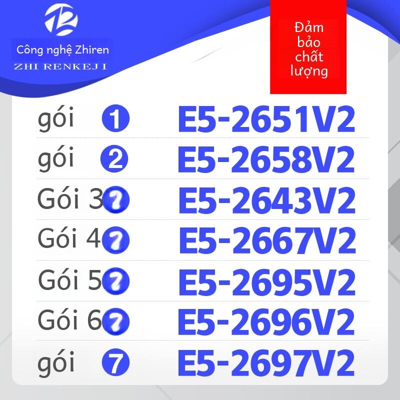Intel E5-2651v2 2696v2 2695v2 2697v2 2687wv2 2687w 2667v2cpu