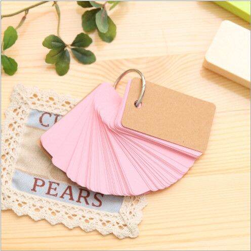 Bộ Flashcard học từ vựng 100 tờ (4*7 cm) - Nhiều màu