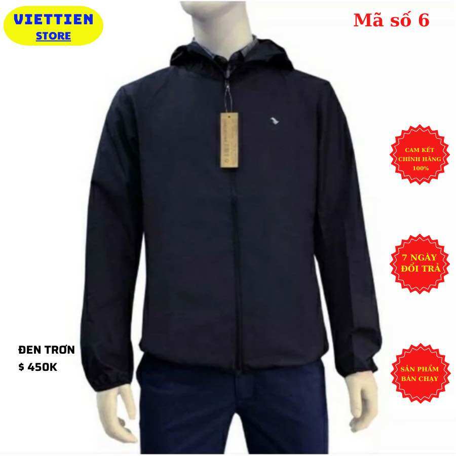 Áo khoác nhẹ nam việt tiến một lớp đi nắng chính hãng