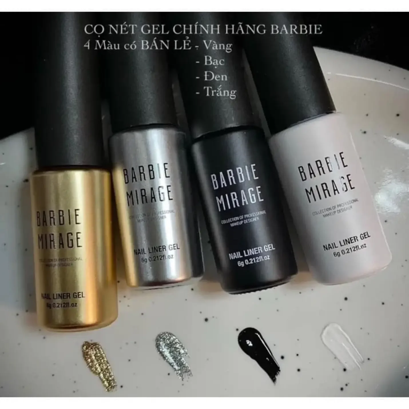 Gel vẽ cọ nét Barbie Mirage cao cấp lẻ chai