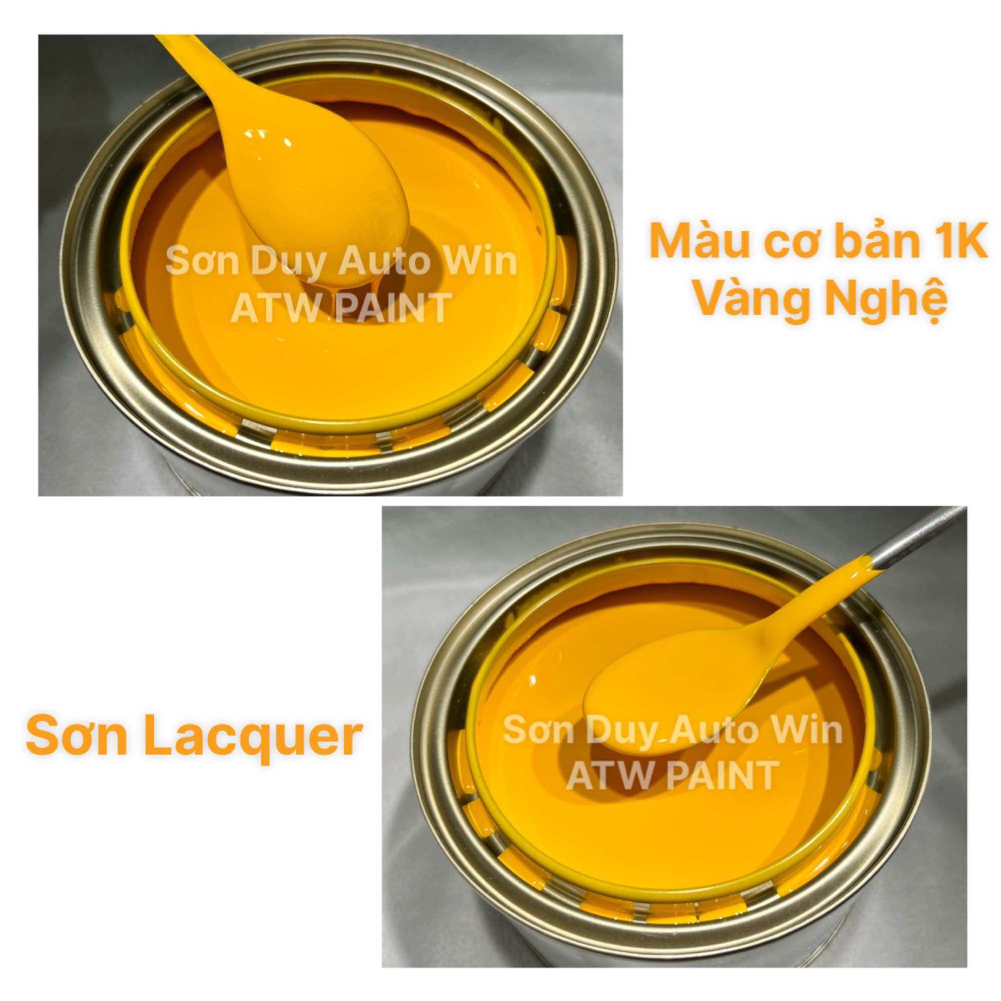 Màu Vàng Nghệ cơ bản 1k - Sơn ô tô xe máy lon 250g