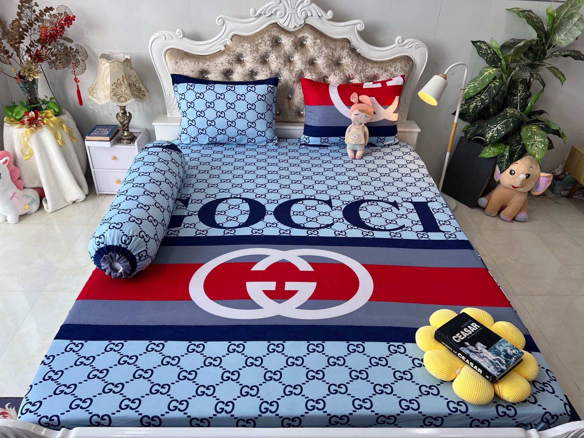 Bộ 4 drap/ga áo gối Thun lạnh hàn quốc 3D Vạn Phát