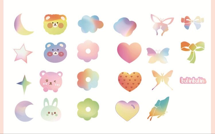 Hộp 45 hình dán sticker trang trí