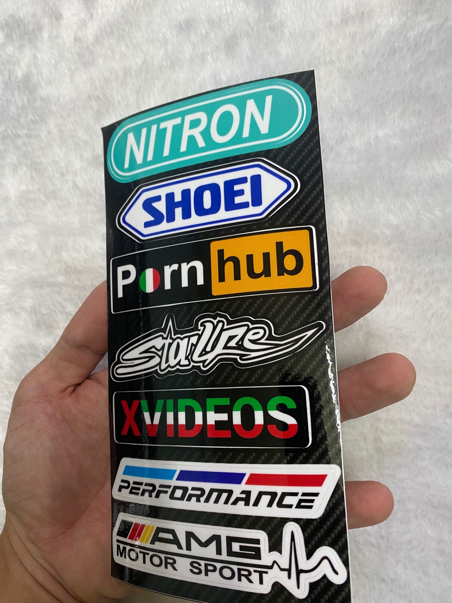 Sét tem logo 10x19cm nitrong shoei per