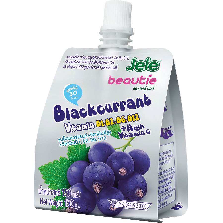 Nước ép trái cây thạch Blackcurrant  Jele Beautie Thái Lan 150g