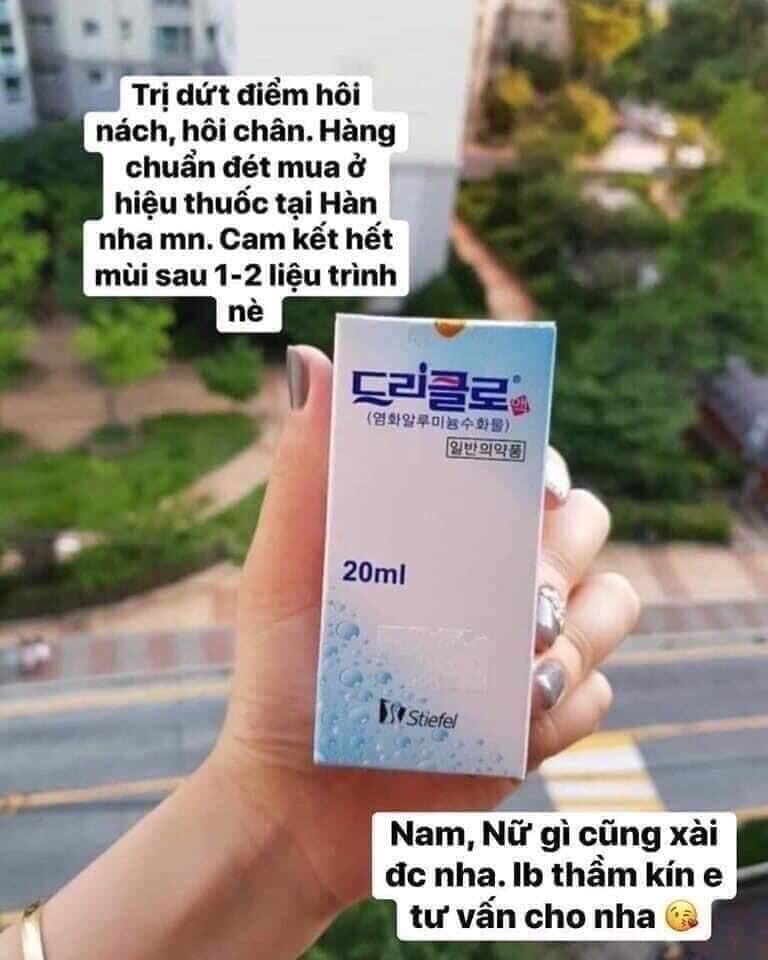 Lăn khử mùi driclo Hàn Quốc