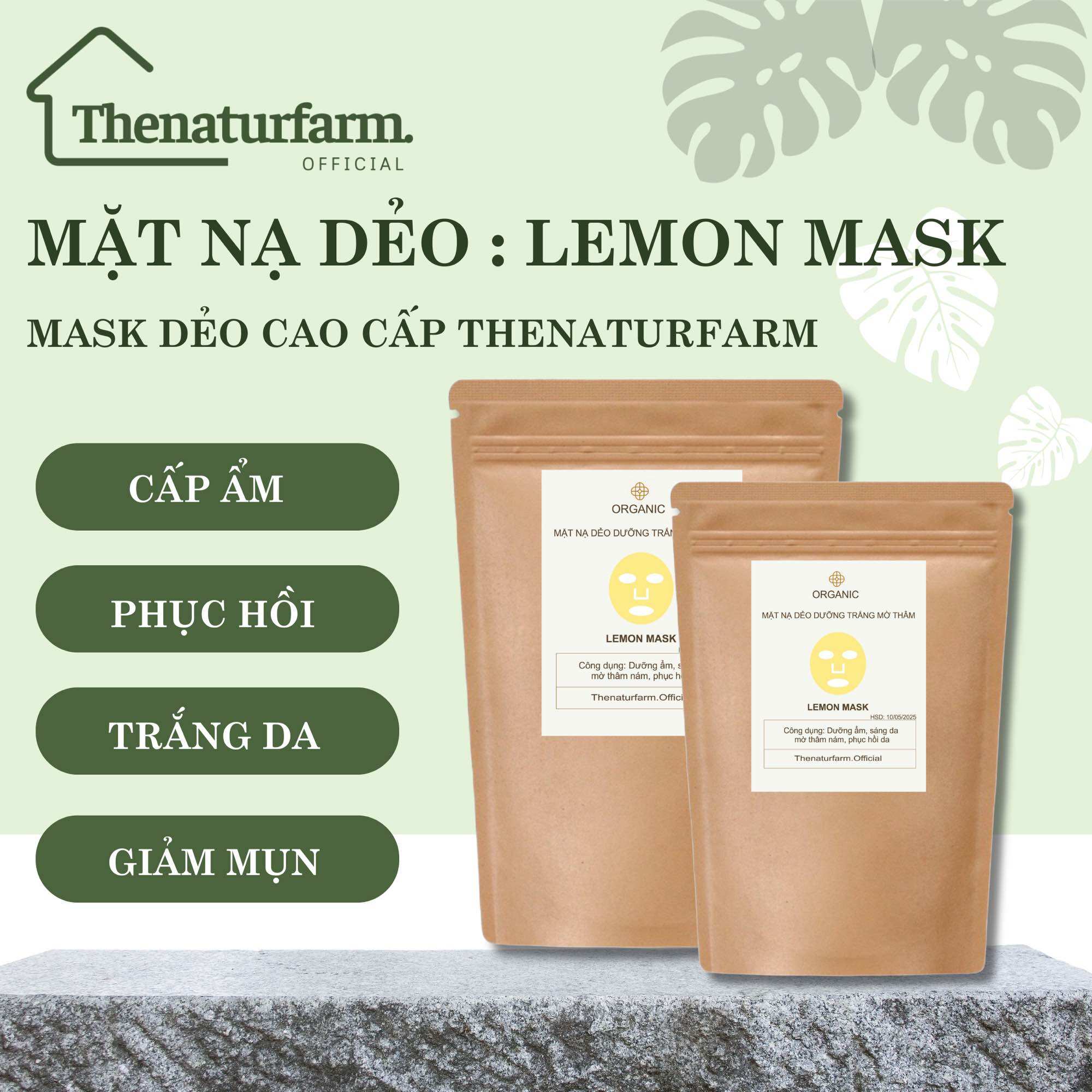Bột mặt nạ dẻo mờ thâm sáng da cao cấp