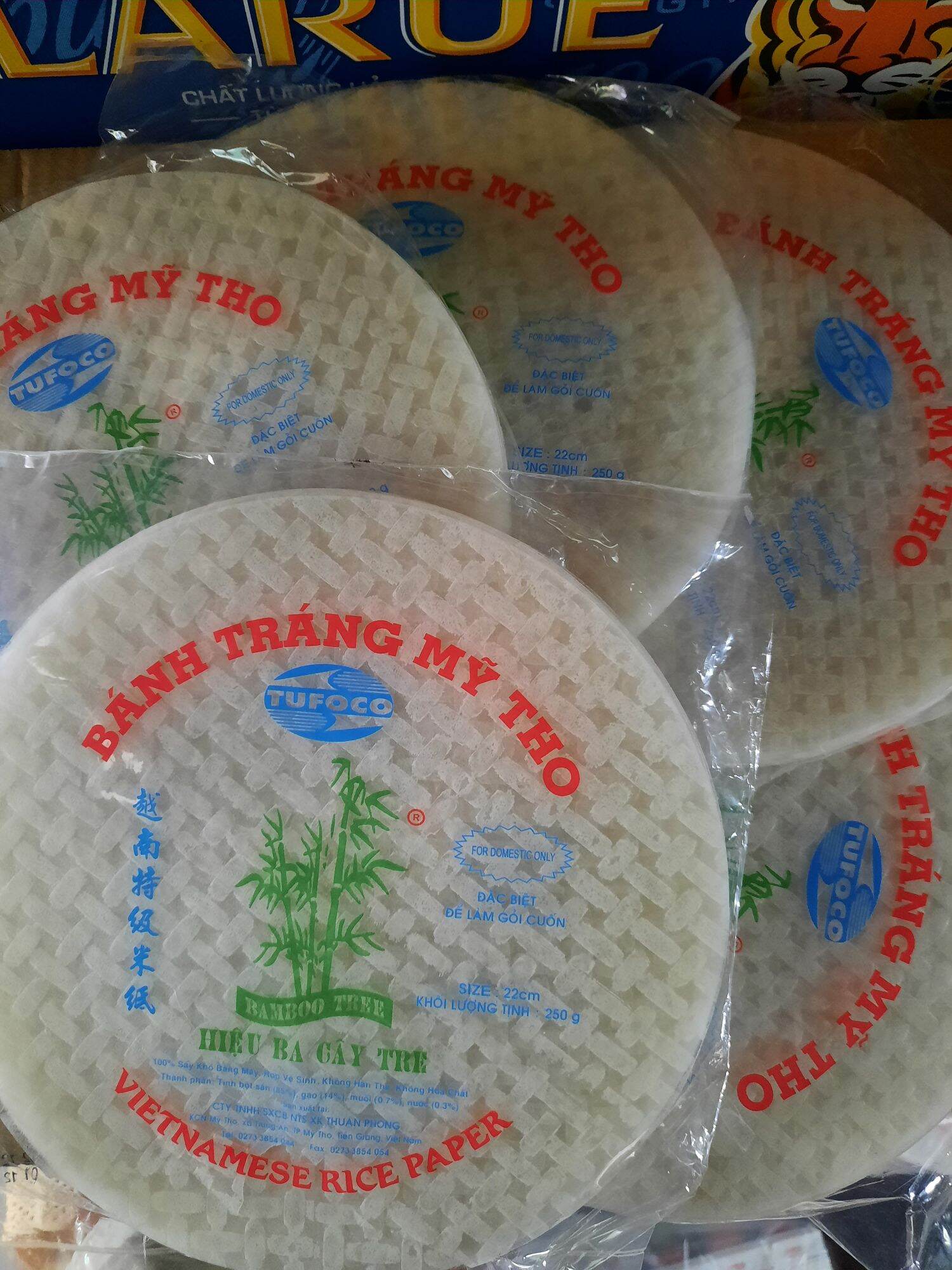 5 bịch bánh tráng 3 cây tre thuận phong mỹ tho . 5 bịch × 250g