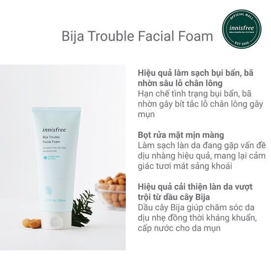 Sữa Rửa Mặt Innissfree Dành Cho Da Mụn