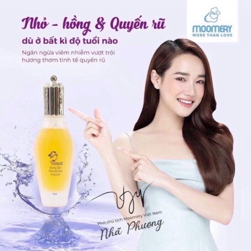 Dung dịch vệ sinh phụ nữ Evamost Moomery Nhã Phương 120ml