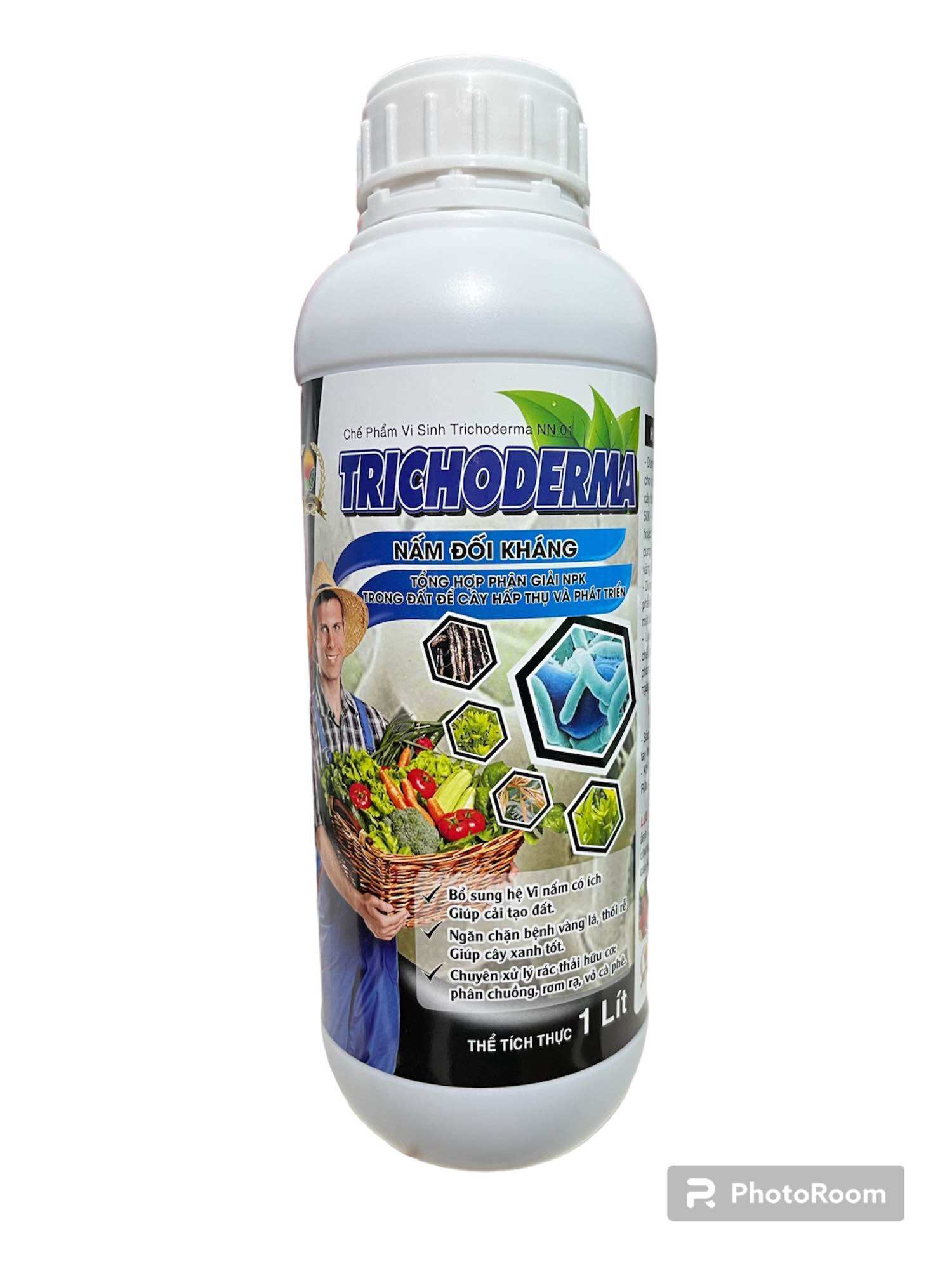 Chế phẩm vi sinh trichoderma. chai 1l.