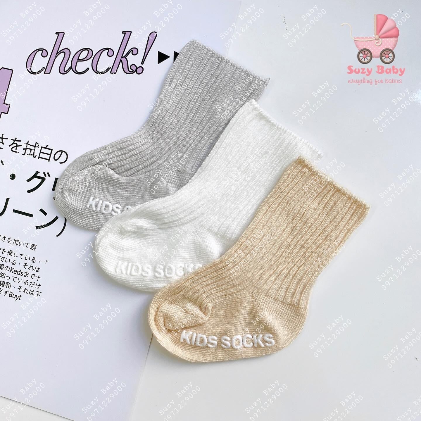 SET 3 TẤT HÀN QUỐC CỔ CAO CHO BÉ