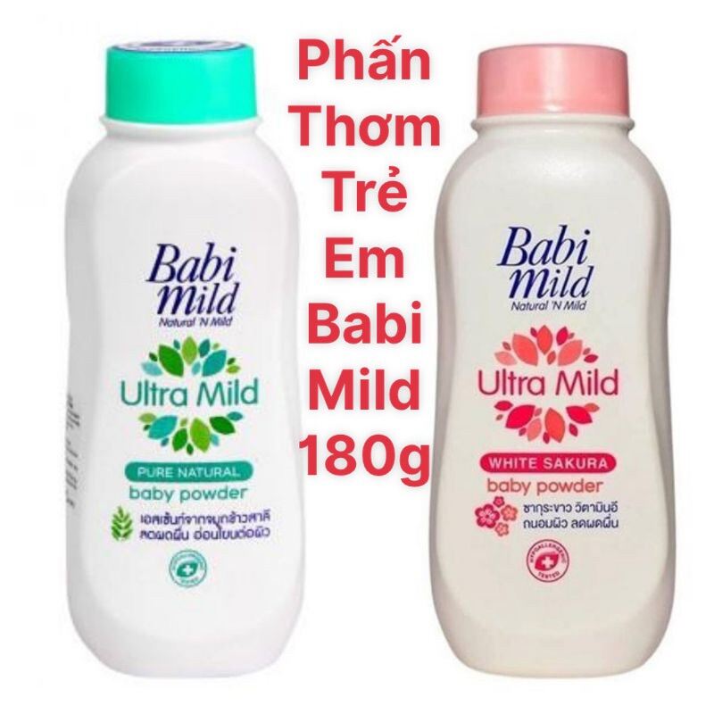 THAILAN - Phấn Thơm Bé Babi mild Thái lan 180g. Hàng chính hãng DKSH Việt