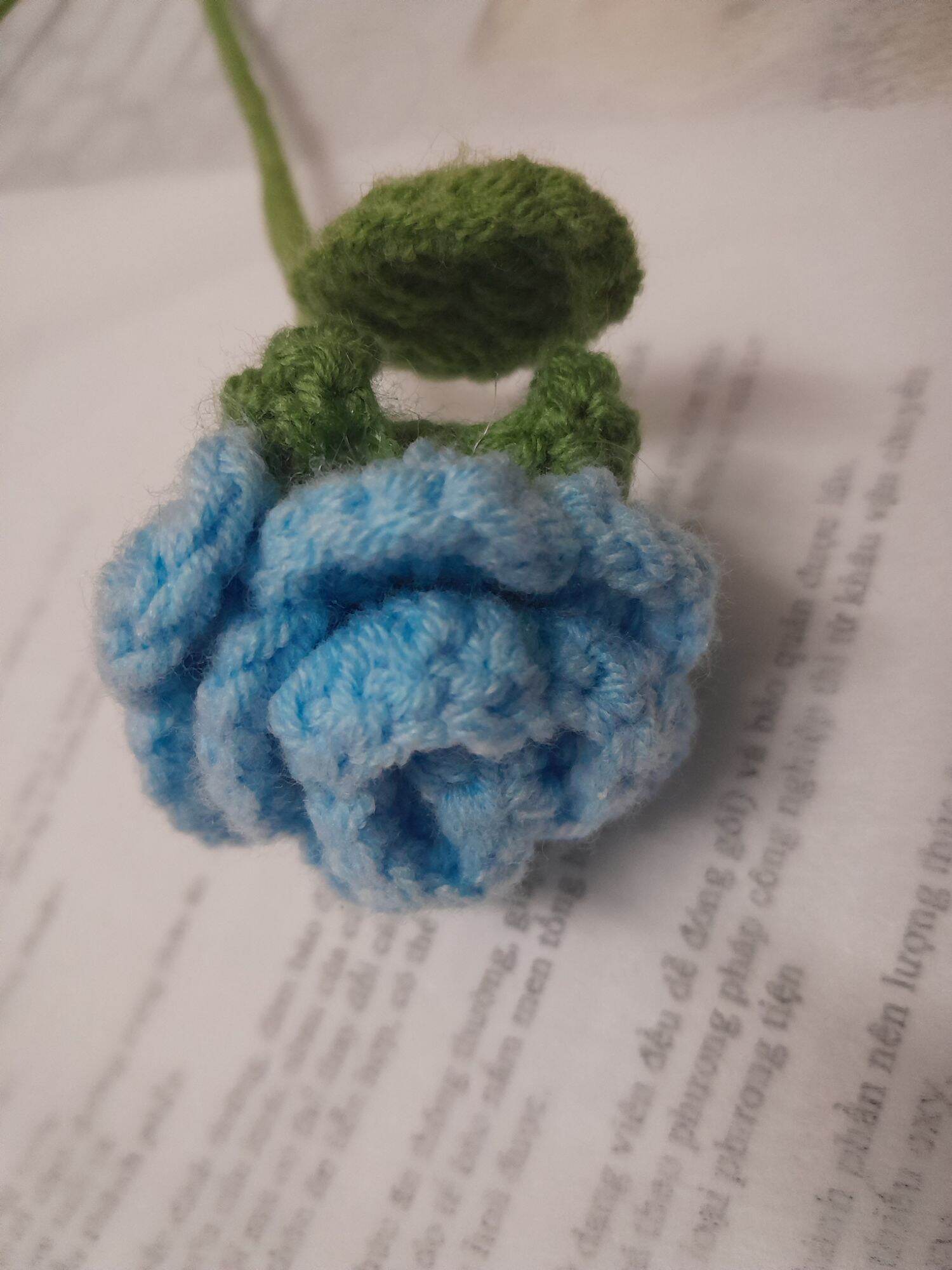 Hoa hồng mini bằng len handmade (ẢNH THỰC TẾ)