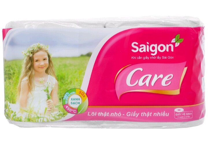 1 Cây (10 lốc ) giấy vệ sinh Sài Gòn Care có lõi