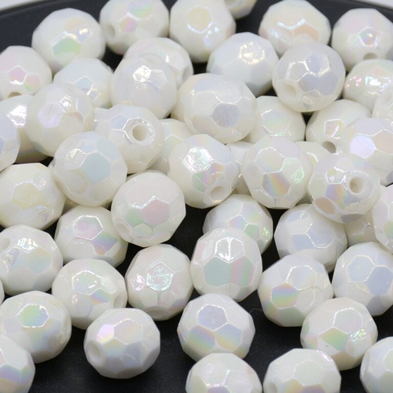Hạt nhựa 8mm màu DIY cườm góc cừ